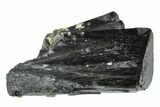 Lustrous Ilvaite Crystal with Quartz Crystals - Inner Mongolia #173090-1
